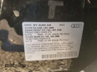 2024 Audi Q5 S line Premium with VIN WA1GAAFY2R2020857, listed as a Copart auction lot 47241635 with 8,005 mi miles and Salvage Title. Bid and sale history available at carsss.com. Image 12.