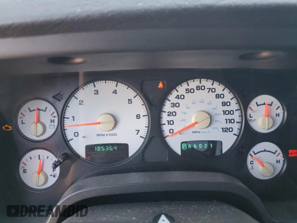 2005 Dodge 1500 ST with VIN 1D7HU18N55J590605, listed as a Copart auction lot 52386345 with 185,364 mi miles and Salvage Title. Bid and sale history available at carsss.com. Image 9.