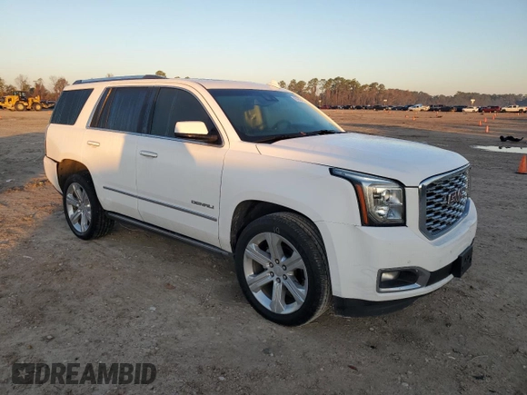 2019 GMC Yukon Denali with VIN 1GKS1CKJ6KR122376, listed as a Copart auction lot 85943414 with 90,614 mi miles and Salvage Title. Bid and sale history available at carsss.com. Image 4.