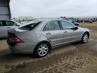 2003 Mercedes-Benz C 240 with VIN WDBRF61J73F423349, listed as a Copart auction lot 46162755 with 182,394 mi miles and Salvage title. Bid and sale history available at DreamBid. Image 3.