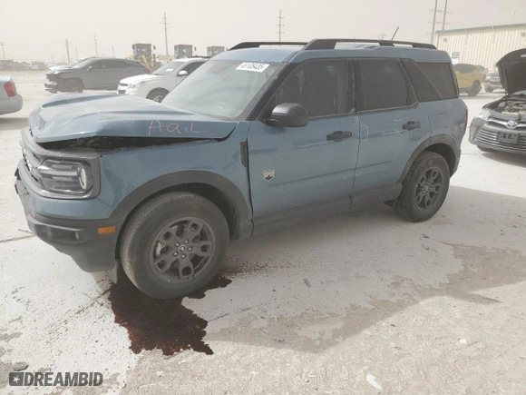 2023 Ford Bronco Sport Big Bend with VIN 3FMCR9B62PRE06456, listed as a Copart auction lot 49108435 with 21,296 mi miles and Salvage Title. Bid and sale history available at carsss.com. Image 1.