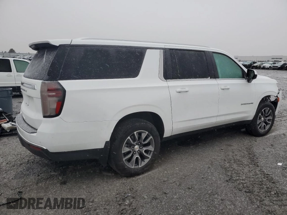 2023 Chevrolet Suburban LS z VIN 1GNSKBKD7PR264540, wystawiony jako Copart lot #84848104 z przebiegiem 18 963 mil mil oraz Szkoda całkowita • Salvage title. Historia ofert i sprzedaży dostępna na DreamBid. Obrazek 3.