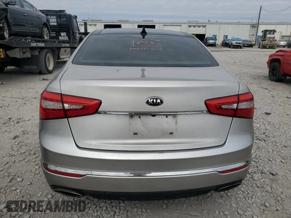 2015 Kia Cadenza Premium with VIN KNALN4D76F5185046, listed as a Copart auction lot 76147324 with 115,402 mi miles and Salvage Title. Bid and sale history available at carsss.com. Image 6.