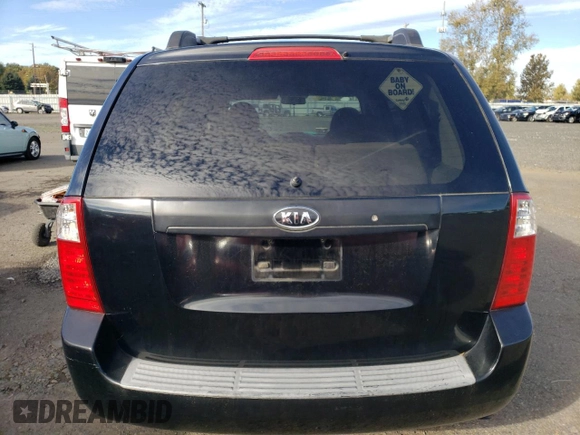 2007 Kia Sedona EX with VIN KNDMB233776121810, listed as a Copart auction lot 77229344 with 133,193 mi miles and Salvage Title. Bid and sale history available at carsss.com. Image 6.
