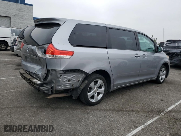 2012 Toyota Sienna with VIN 5TDKA3DC4CS014867, listed as a Copart auction lot 43191655 with 169,517 mi miles and Salvage Title. Bid and sale history available at DreamBid. Image 3.