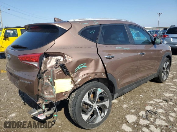 2016 Hyundai Tucson Sport with VIN KM8J33A22GU251291, listed as a Copart auction lot 52019285 with 120,218 mi miles and Salvage Title. Bid and sale history available at carsss.com. Image 3.