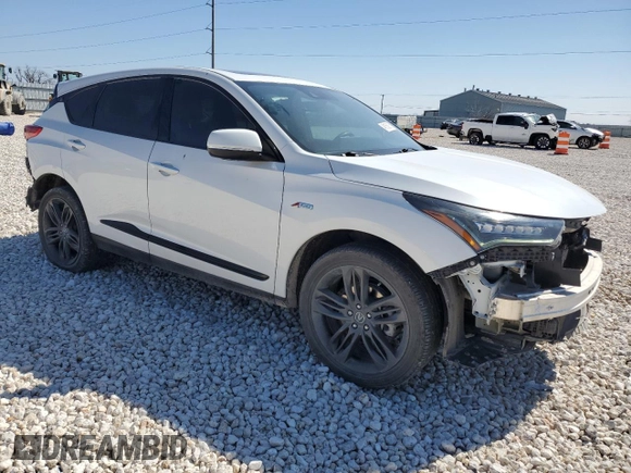 2022 Acura RDX w/A-Spec Package with VIN 5J8TC1H63NL005607, listed as a Copart auction lot 46160615 with 43,821 mi miles and Salvage Title. Bid and sale history available at carsss.com. Image 4.