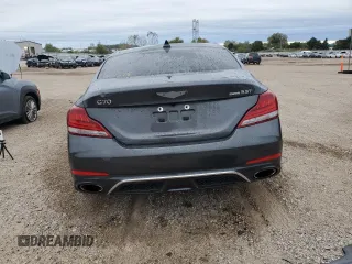 2019 Genesis G70 Design with VIN KMTG34LE2KU021868, listed as a Copart auction lot 73151094 with 68,466 mi miles and Salvage Title. Bid and sale history available at DreamBid. Image 6.