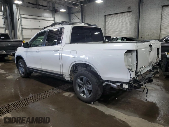 2023 Honda Ridgeline RTL with VIN 5FPYK3F56PB037672, listed as a Copart auction lot 56315435 with 26,550 mi miles and Salvage title. Bid and sale history available at DreamBid. Image 2.