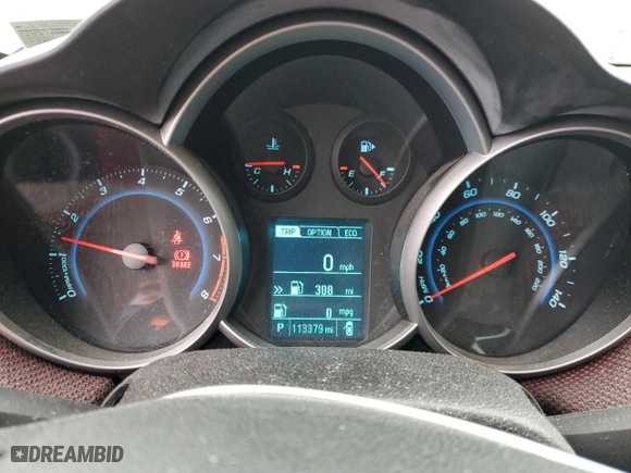 2014 Chevrolet Cruze ECO with VIN 1G1PH5SB7E7167403, listed as a Copart auction lot 52596345 with 113,379 mi miles and Salvage Title. Bid and sale history available at carsss.com. Image 9.