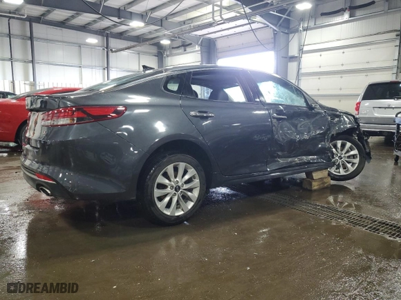 2018 Kia Optima S with VIN 5XXGT4L34JG243894, listed as a Copart auction lot 46750955 with 64,212 mi miles and Salvage Title. Bid and sale history available at carsss.com. Image 3.