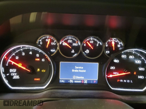 2022 Chevrolet Silverado 1500 LT with VIN 1GCUYDED1NZ182520, listed as a Copart auction lot 48967505 with 66,660 mi miles and Salvage Title. Bid and sale history available at DreamBid. Image 9.
