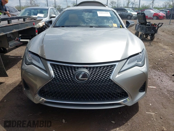 2019 Lexus RC with VIN JTHS85BC3K5005168, listed as a IAAI auction lot 42052239 with 58,976 mi miles. Bid and sale history available at carsss.com. Image 13.