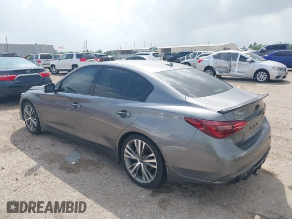 2021 Infiniti Q50 Sensory with VIN JN1EV7CP5MM703829, listed as a IAAI auction lot 41951117 with 60,314 mi miles and . Bid and sale history available at DreamBid. Image 3.