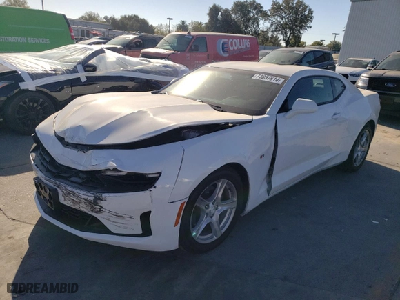 2021 Chevrolet Camaro 2LT with VIN 1G1FD1RSXM0127202, listed as a Copart auction lot 73057614 with 38,529 mi miles and Salvage Title. Bid and sale history available at carsss.com. Image 1.