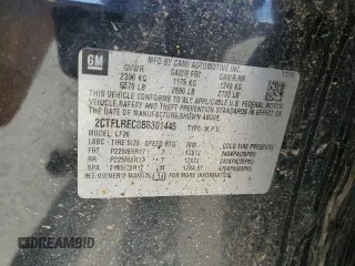 2011 GMC Terrain SLE-1 with VIN 2CTFLREC8B6301445, listed as a Copart auction lot 47581835 with 161,077 mi miles and Clean title. Bid and sale history available at DreamBid. Image 13.