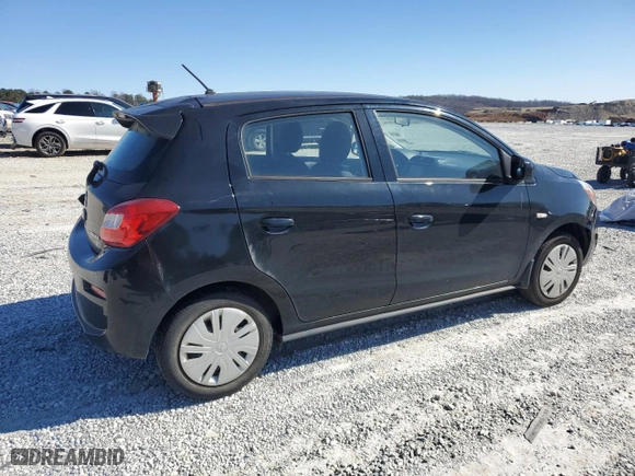2019 Mitsubishi Mirage ES with VIN ML32A3HJ8KH002851, listed as a Copart auction lot 46020545 with 58,523 mi miles and Salvage Title. Bid and sale history available at carsss.com. Image 3.