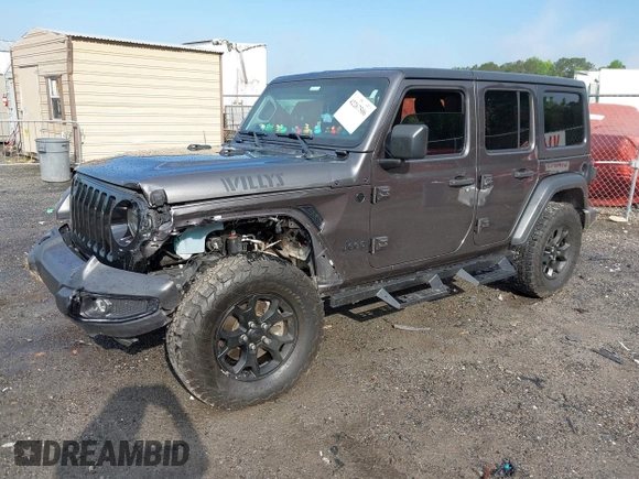 2021 Jeep Wrangler Unlimited Willys с VIN 1C4HJXDG2MW646904, выставлен на аукционе IAAI как лот 42267506 с пробегом 55 530 миль миль и . История ставок и продаж доступна на DreamBid. Изображение 18.