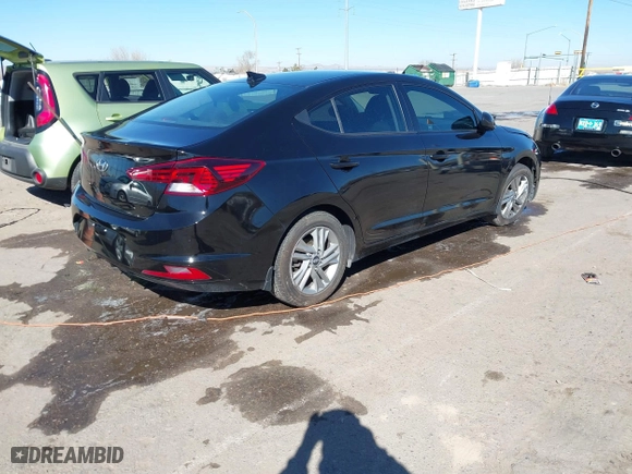 2020 Hyundai Elantra SEL with VIN KMHD84LF0LU927820, listed as a IAAI auction lot 41645762 with 47,111 mi miles. Bid and sale history available at carsss.com. Image 4.