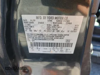 2009 Ford Escape Limited with VIN 1FMCU94G09KC31149, listed as a Copart auction lot 59239045 with 128,851 mi miles and Salvage title. Bid and sale history available at DreamBid. Image 13.