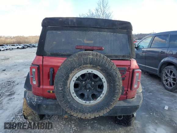 2021 Ford Bronco with VIN 1FMEE5DP9MLA92804, listed as a Copart auction lot 41805875 with 51,149 mi miles and Salvage Title. Bid and sale history available at DreamBid. Image 6.