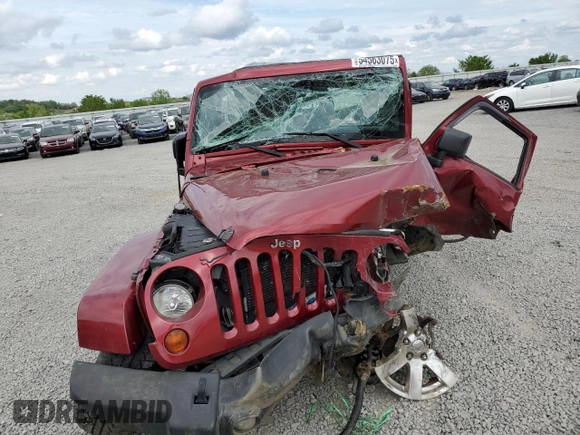 2013 Jeep Wrangler Unlimited Sahara with VIN 1C4BJWEG6DL548801, listed as a Copart auction lot 54563075 with Not provided miles and Salvage title. Bid and sale history available at DreamBid. Image 5.