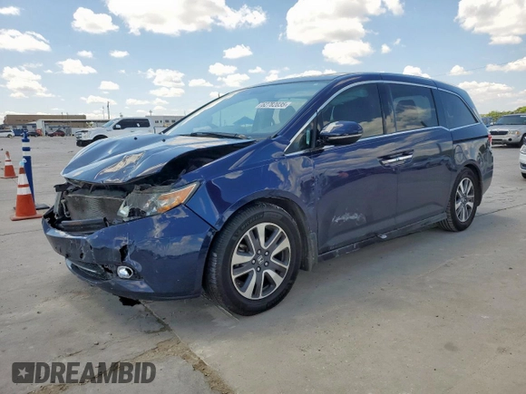2014 Honda Odyssey Touring with VIN 5FNRL5H97EB037439, listed as a Copart auction lot 62782035 with 153,315 mi miles and Salvage title. Bid and sale history available at DreamBid. Image 1.