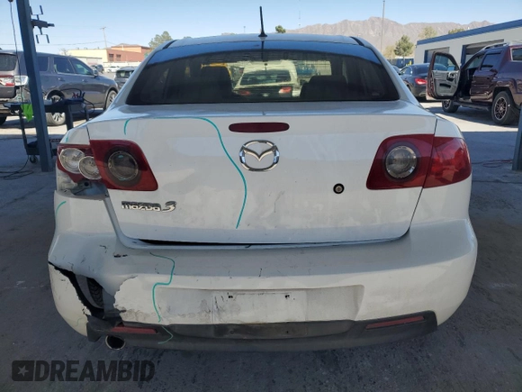 2006 Mazda 3 i with VIN JM1BK12F561464270, listed as a Copart auction lot 53877845 with 201,857 mi miles and Salvage Title. Bid and sale history available at carsss.com. Image 6.