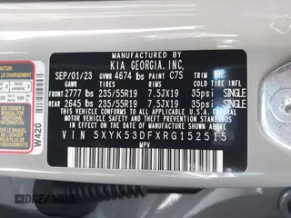 2024 Kia Sportage SX-Prestige with VIN 5XYK53DFXRG152515, listed as a IAAI auction lot 40522588 with 7,697 mi miles and . Bid and sale history available at carsss.com. Image 9.