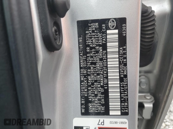 2015 Toyota Camry XLE z VIN 4T1BF1FK2FU043676, wystawiony jako Copart lot #55068485 z przebiegiem 120 629 mil mil oraz Szkoda całkowita • Salvage title. Historia ofert i sprzedaży dostępna na DreamBid. Obrazek 12.