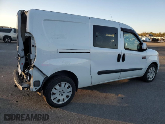 2017 Ram ProMaster City Cargo Van Tradesman SLT with VIN ZFBERFBB1H6D57683, listed as a Copart auction lot 87460824 with 96,820 mi miles and Salvage Title. Bid and sale history available at carsss.com. Image 3.