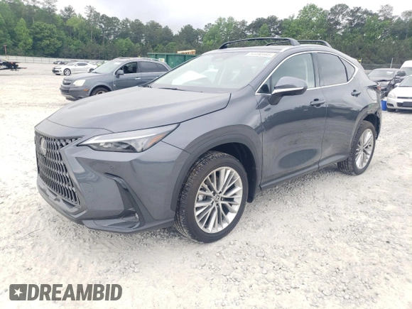 2025 Lexus NX 350 Premium z VIN 2T2GGCEZ4SC081138, wystawiony jako Copart lot #54490465 z przebiegiem 479 mil mil oraz Szkoda całkowita • Salvage title. Historia ofert i sprzedaży dostępna na DreamBid. Obrazek 1.