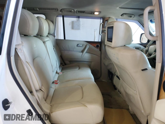 2012 Infiniti QX56 8-passenger z VIN JN8AZ2NC3C9315162, wystawiony jako Copart lot #59174175 z przebiegiem 125 590 mil mil oraz Czysty tytuł • Clean title. Historia ofert i sprzedaży dostępna na DreamBid. Obrazek 10.