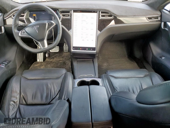 2017 Tesla Model S 100D with VIN 5YJSA1E27HF180483, listed as a Copart auction lot 62783205 with 55,744 mi miles and Salvage title. Bid and sale history available at DreamBid. Image 8.