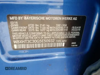 2016 BMW X1 xDrive28i with VIN WBXHT3C30G5E50932, listed as a Copart auction lot 64248842 with 104,417 mi miles. Bid and sale history available at carsss.com. Image 10.