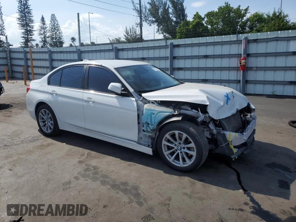 2018 BMW 3 Series 320i xDrive with VIN WBA8A3C55JA357532, listed as a Copart auction lot 57561015 with 46,876 mi miles and Salvage title. Bid and sale history available at DreamBid. Image 4.