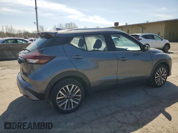 2022 Nissan Kicks SV with VIN 3N1CP5CV2NL485672, listed as a Copart auction lot 53730555 with 30,347 mi miles and Salvage Title. Bid and sale history available at DreamBid. Image 3.