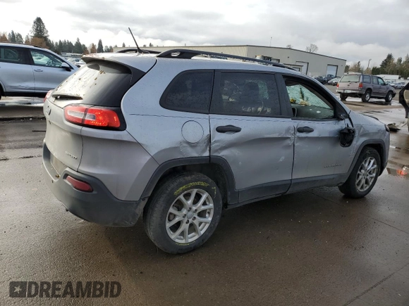2016 Jeep Cherokee Sport with VIN 1C4PJLAB0GW189379, listed as a Copart auction lot 52239555 with 142,699 mi miles and Salvage title. Bid and sale history available at DreamBid. Image 3.