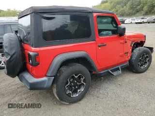 2021 Jeep Wrangler Sport S with VIN 1C4GJXAN8MW721801, listed as a Copart auction lot 72722484 with 36,686 mi miles and Salvage title. Bid and sale history available at DreamBid. Image 3.
