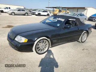 2002 Mercedes-Benz SL-Class with VIN WDBFA68F92F201073, listed as a Copart auction lot 75528494 with 100,085 mi miles and Salvage Title. Bid and sale history available at carsss.com. Image 1.