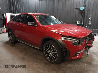 2020 Mercedes-Benz GLC with VIN WDC0J8EB5LF673593, listed as a IAAI auction lot 41183053 with 49,867 mi miles. Bid and sale history available at carsss.com. Image 1.