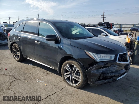 2017 Acura MDX Sport Hybrid w/Advance Pkg with VIN 5FRYD7H75HB001013, listed as a Copart auction lot 71366294 with 59,633 mi miles and Salvage Title. Bid and sale history available at carsss.com. Image 4.