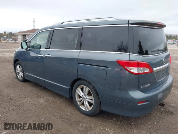 2012 Nissan Quest LE z VIN JN8AE2KP6C9030152, wystawiony jako IAAI lot #42158208 z przebiegiem 238 706 mil mil oraz . Historia ofert i sprzedaży dostępna na DreamBid. Obrazek 3.