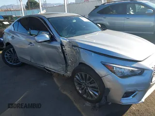 2019 Infiniti Q50 3.0t LUXE with VIN JN1EV7APXKM511676, listed as a IAAI auction lot 41655489 with 22,521 mi miles. Bid and sale history available at carsss.com. Image 6.