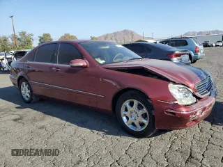 2000 Mercedes-Benz S-Class with VIN WDBNG70J1YA096776, listed as a Copart auction lot 72471394 with 87,252 mi miles and Salvage Title. Bid and sale history available at carsss.com. Image 4.