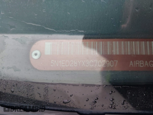 2003 Nissan Xterra SE with VIN 5N1ED28YX3C702907, listed as a IAAI auction lot 41836080 with 220,857 mi miles and . Bid and sale history available at DreamBid. Image 9.