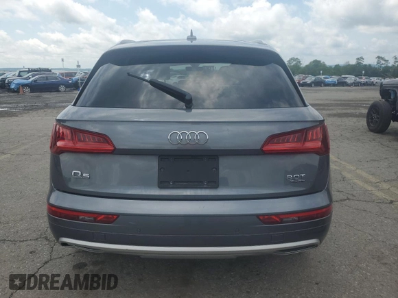 2018 Audi Q5 Premium Plus with VIN WA1BNAFYXJ2215267, listed as a Copart auction lot 60254005 with Not provided miles and Salvage title. Bid and sale history available at DreamBid. Image 6.