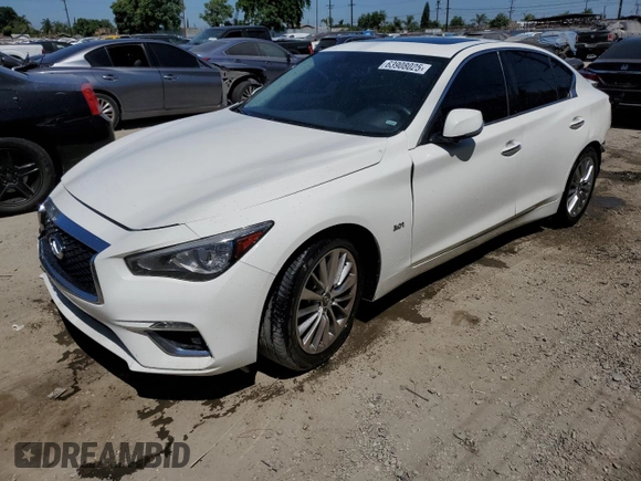 2020 Infiniti Q50 Luxe with VIN JN1EV7AP7LM206654, listed as a Copart auction lot 63908025 with 90,744 mi miles and Clean title. Bid and sale history available at DreamBid. Image 1.