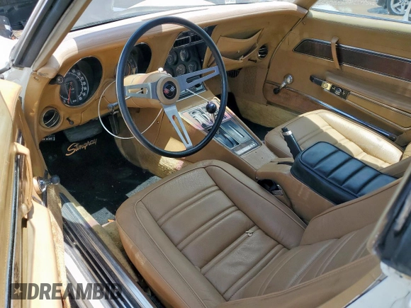 1974 Chevrolet Corvette with VIN 1Z37J4S419559, listed as a Copart auction lot 61386825 with 29,975 mi miles and Salvage title. Bid and sale history available at DreamBid. Image 8.