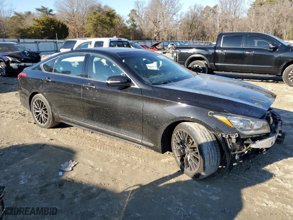 2019 Genesis G80 3.8L with VIN KMTFN4JE5KU305293, listed as a Copart auction lot 46279835 with 64,559 mi miles and Salvage Title. Bid and sale history available at carsss.com. Image 4.